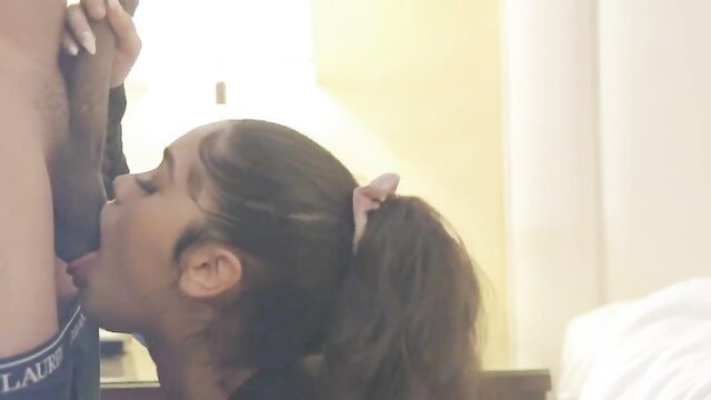 Hot4lexi teases sloppy cock gobbling, leaked amateur blowjob closeup