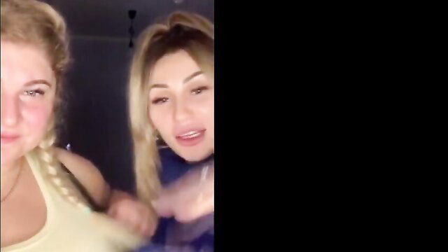 Inna Horiachkivska and blonde girlfriend cheers to 2021 in tight tops
