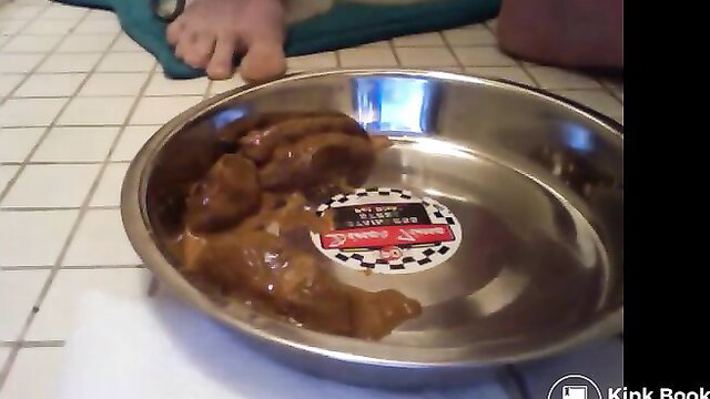 Mom serves scat shit kebab in dog bowl to son fetish feed