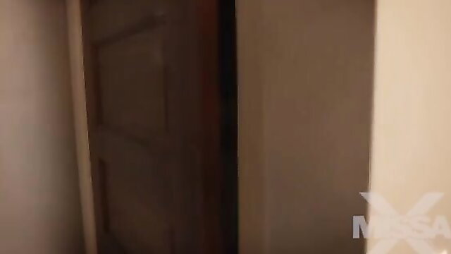 Penny Pax in doorframe, Mommy's Valentine Missax taboo tease