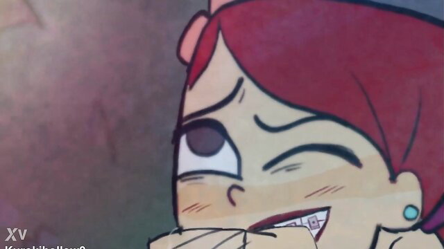 Teen Futanari Zoey smirks with braces in Total Drama hentai