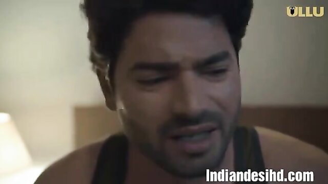 Indian hunk in tank top closeup from Raat Baaki Hai Ullu web series