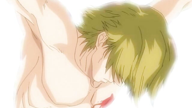 Black Widow anime hentai guy stretched nude with bloody neck bite