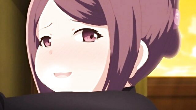 Cute Japanese girl with purple hair blushes on train, JAV molest style