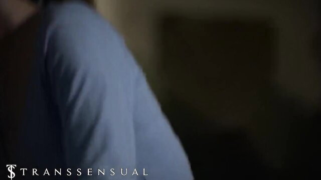 Melanie Brooks closeup in Transsensual stepmom anal scene with Tony Sting