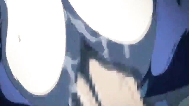 Hentai girl with massive tits and whipped cream in erotic HMV scene