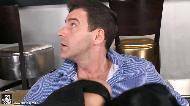 Clair Brooks horny brunette gets first DP in 21 Sextury