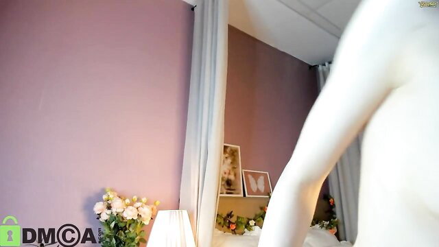 Dearly Emily skinny cam girl topless, perky tits exposed