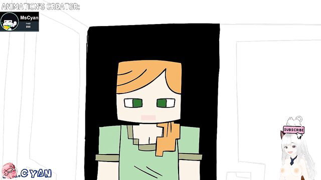 Minecraft Alex redhead giant ass MsCyan animation hentai