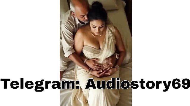 Indian uncle embraces pregnant MILF in saree, incest tease