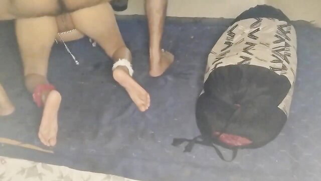 Homemade couple foreplay, woman sucking cock, tiny pussy tease