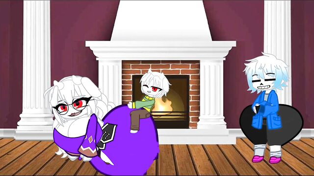 Arsiel with fat asses Toriel and Sans in steamy threesome fun