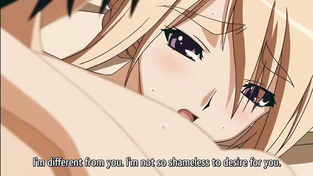 Blonde hentai minx with huge tits in closeup titty fuck scene