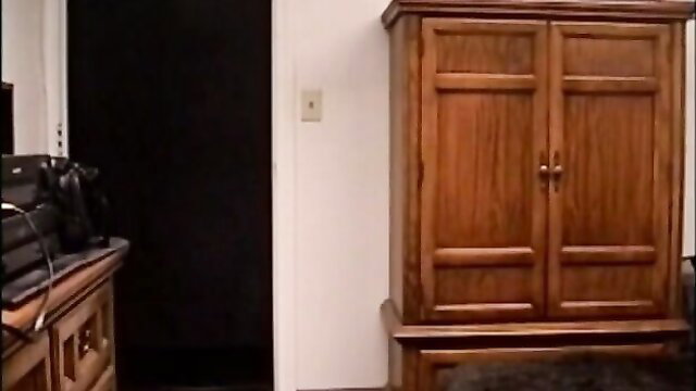 Straight boy Enrique ass play in wooden cabinet room