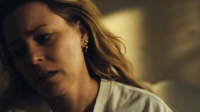 Elizabeth Banks closeup intense expression in The Better Sister hot scene