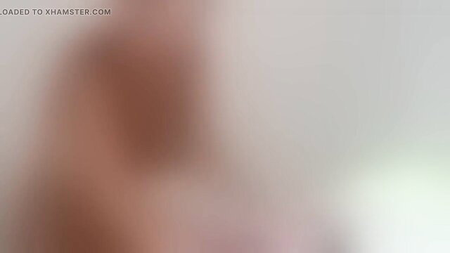 Blurry cute big tits MILF riding Sybian screaming in orgasm