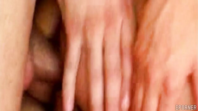 Closeup of hands spreading pussy lips in horny slut video thumbnail
