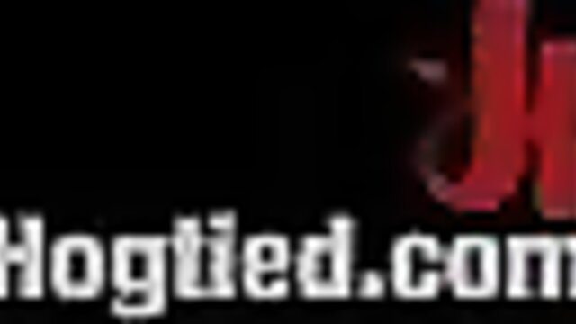 Slim whore hogtied in chair overloaded with orgasms