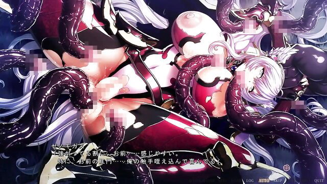 Lucy's Holy Magic Knight tentacle hentai orgy with white-haired beauty