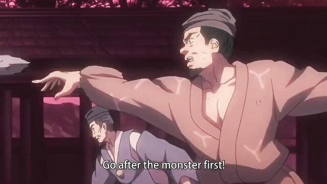 Shikkoku no Shaga 2 hentai men in kimono action scene thumbnail