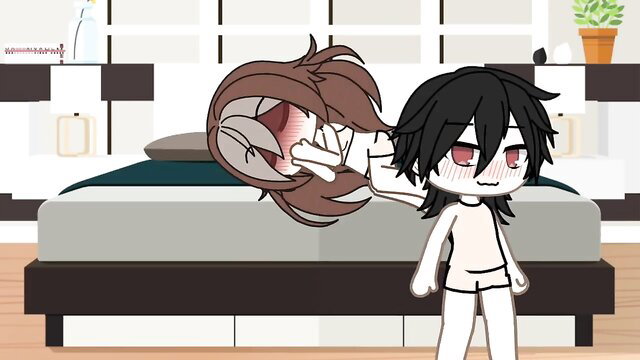 Stepdad gropes busty stepdaughter's tits on bed in taboo scene