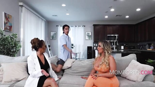 Richelle Ryan with busty brunette & blonde stepmoms freeuse threesome