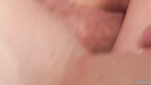 Tina Marie closeup of wet pink pussy lips and clit in explicit view