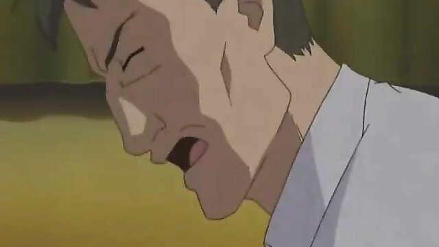 Angry Japanese man grimacing in JAV family donburi scene