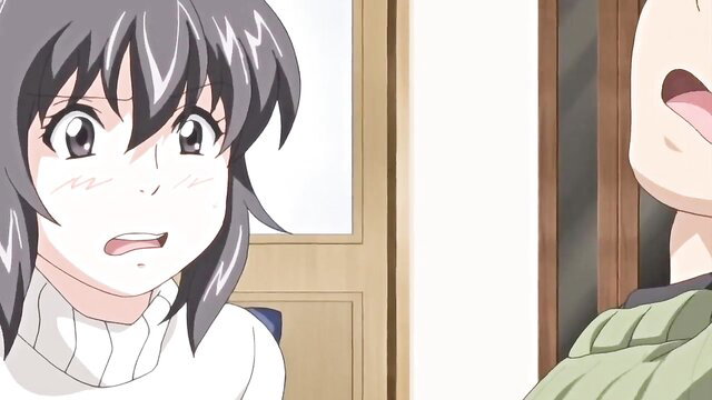 Shocked anime girl with blush stares at man in Jewelry THE ANIMATION hentai ep 1