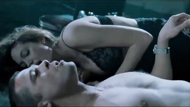 Angelina Jolie hot lingerie scene with man nude bedroom