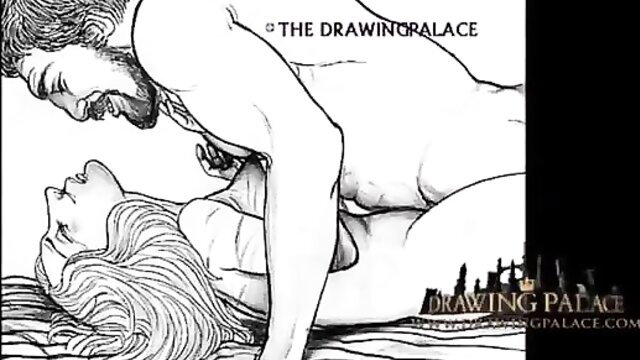 Bearded hunk dominates busty blonde in intense missionary sex art