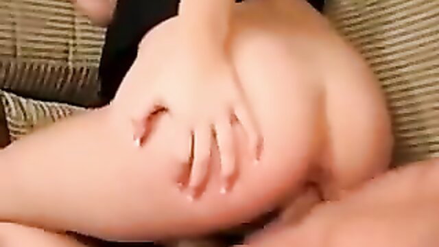 Cute brunette big tits babe grabs thick ass in hardcore fuck