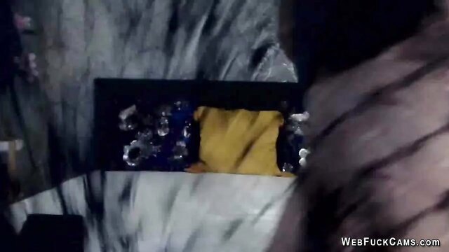 Huge tits Romanian MILF masturbates on bed with yellow pillow