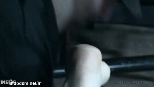 Submissive teen's bare foot and ass in brutal BDSM fuck game