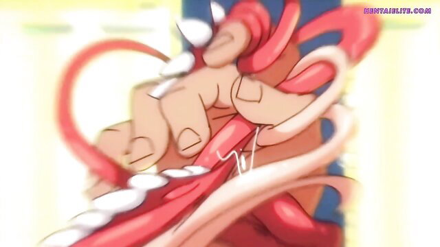 Animated trainer fingers horny student's wet pussy in locker room parody