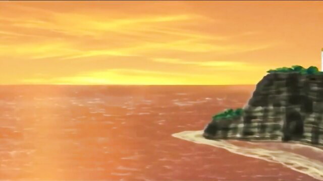 Anime JAV sunset cliffside scene from Kan'in no Gakuen Ep.2