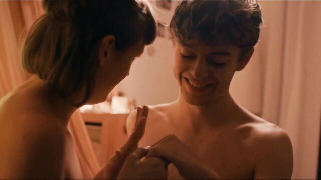 Raphaela Gasper nude tits closeup with young male in explicit scene