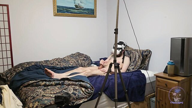 EdgarEdging VR solo male dangling cock tease closeup