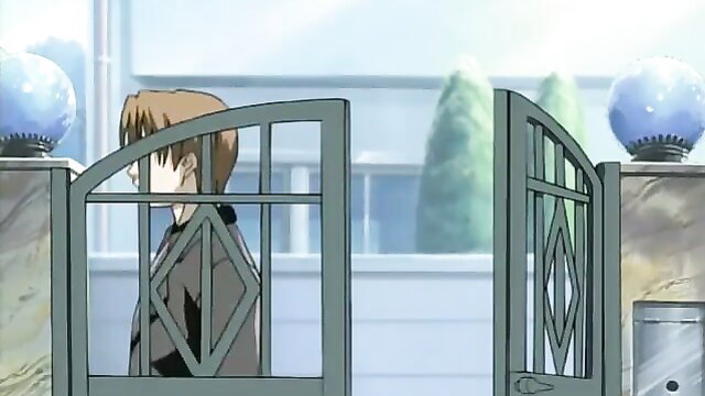 Anime boy at gate in Taboo Charming Mother Ep.1 hentai thumbnail