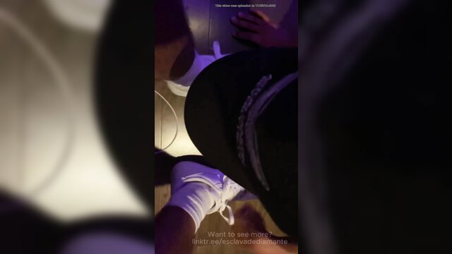 Sub worships sweaty socks and feet after gym workout