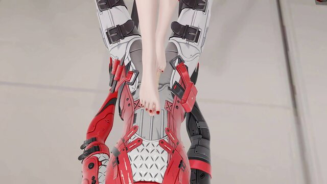 Phrolova Wuthering Waves hentai girl foot fetish pose in sexy armor
