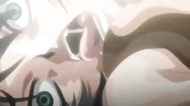 Hot anime babe with glasses and fox ears fucked hard in the gap