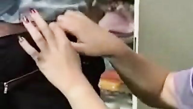 Vintage Danish Pussycat erotic interview: two women hands teasing black dress zipper