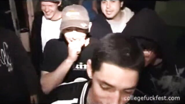 Kinky college chick pounded doggy style takes cum facial