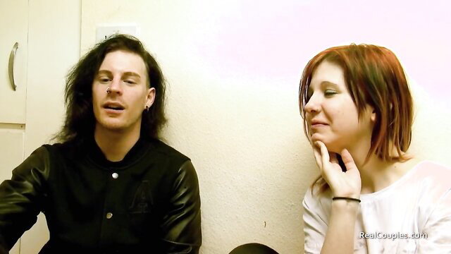 British amateur redhead couple chats about pussy licking and blowjobs