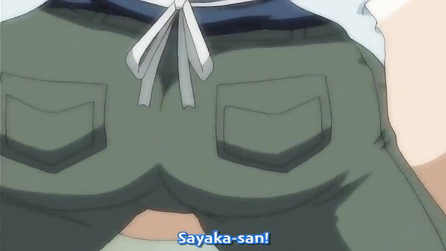 Anime girl being called Sayaka-san, suggestive content