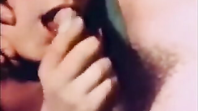 Rhonda Jo Petty sucking cock closeup in Vintage Cumshots 331