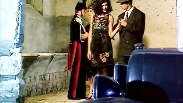 Julia Channel & Deborah Wells in 1994 Italian adult scene, elegant dresses