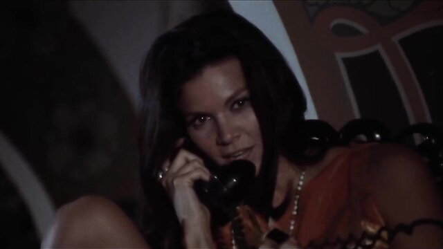 Florinda Bolkan hot in orange dress phone scene nude tits classic erotic