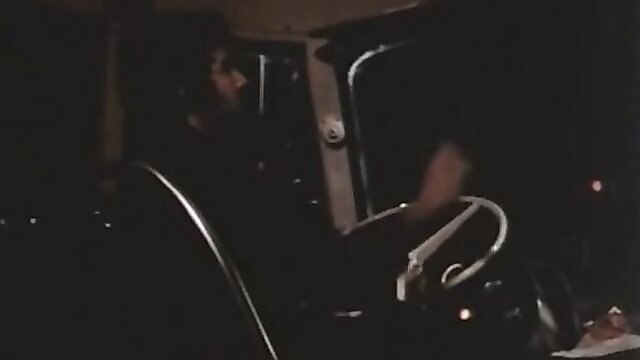 Vintage 1983 All American Girls 2 man driving car interior closeup